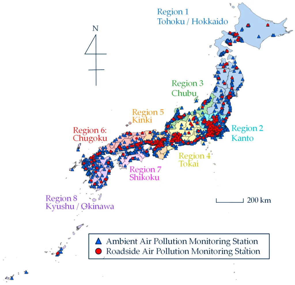 30 Years of Air Quality Trends in Japan fig1