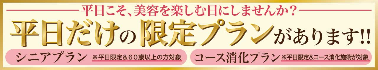 平日だけの限定プランがあります