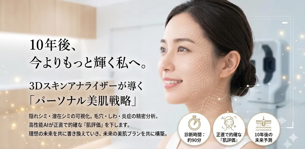 10年後の美肌を作る3D肌診断（スキンアナライザー）｜ヒロクリニック