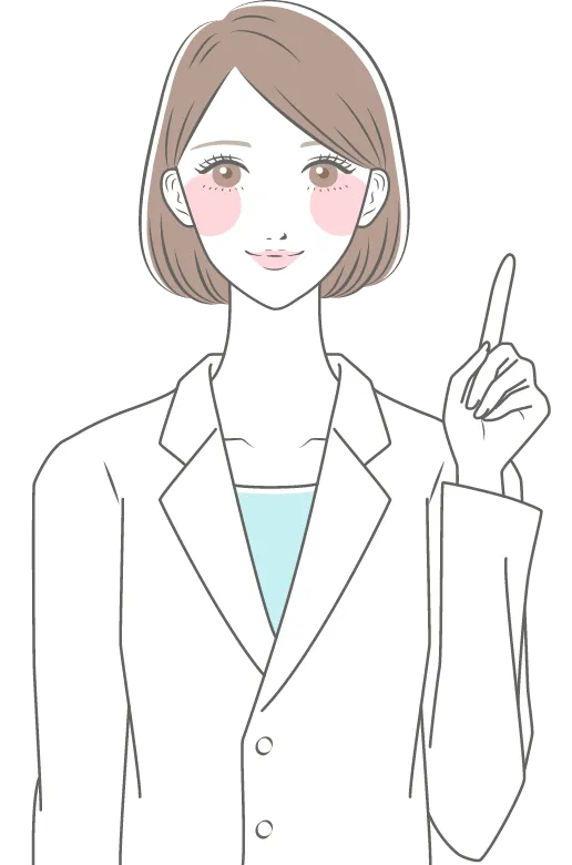 案内する女性医師のイラスト