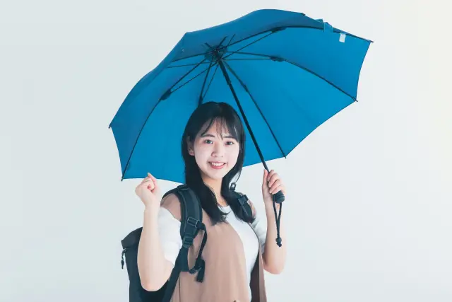 日傘女子