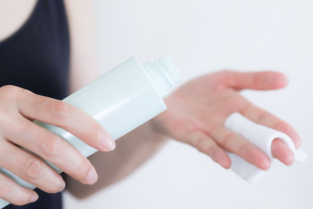 化粧水　パック　コットン