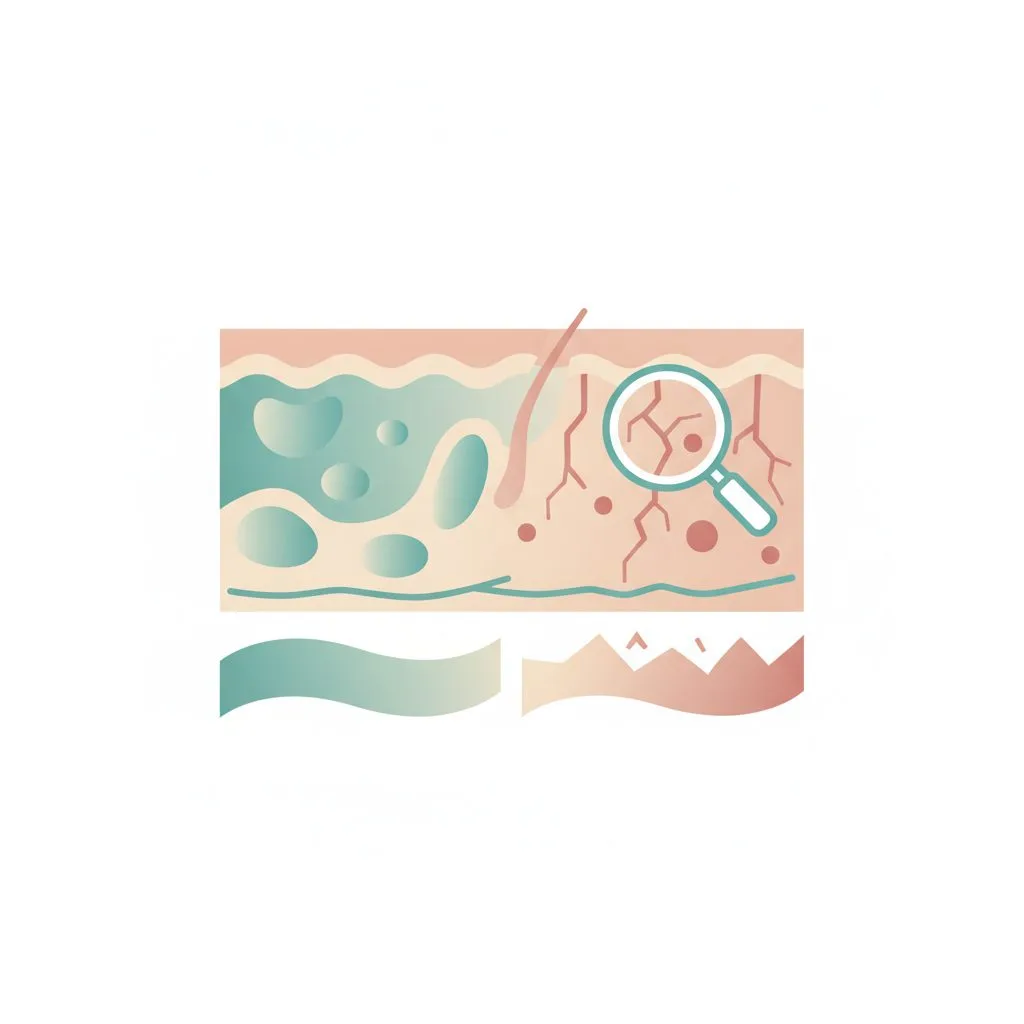乾皮症から皮脂欠乏性湿疹へ進行する仕組みを示したイラスト図解