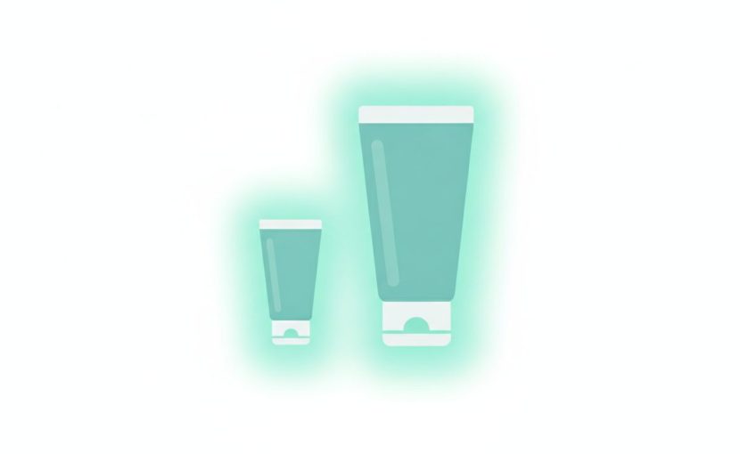 強さの異なる2種類のステロイド外用薬をイメージしたイラスト