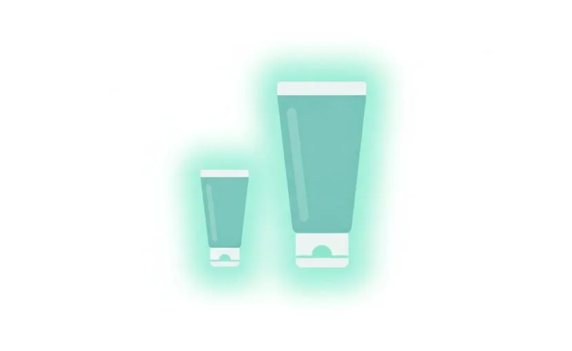 強さの異なる2種類のステロイド外用薬をイメージしたイラスト