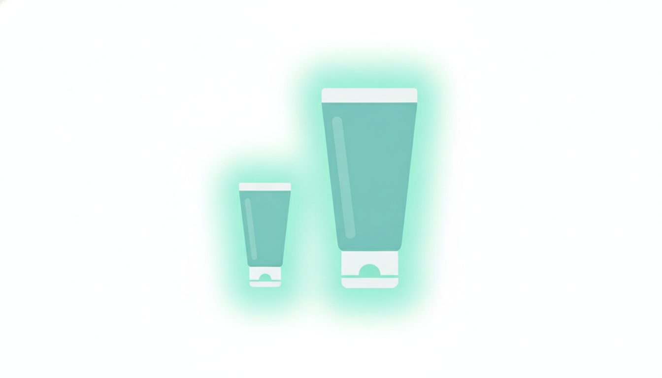 強さの異なる2種類のステロイド外用薬をイメージしたイラスト