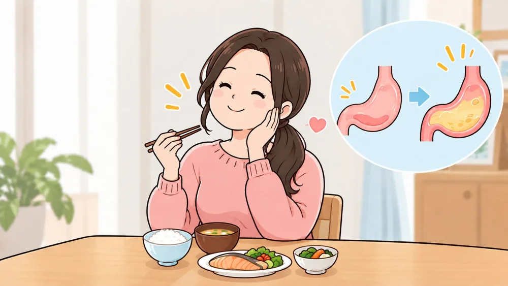 満腹感の維持のイメージ