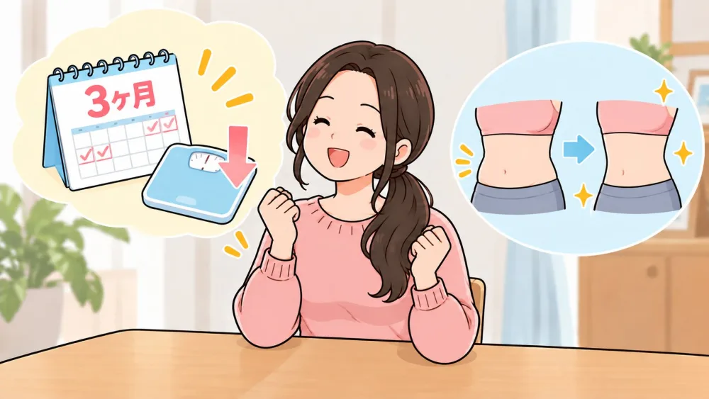 短期間での体重減少のイメージ