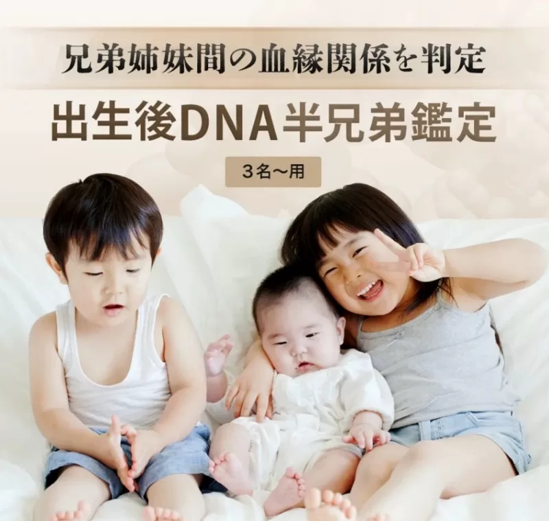 出生後半兄弟鑑定キット(私的及び法的に対応）3名用