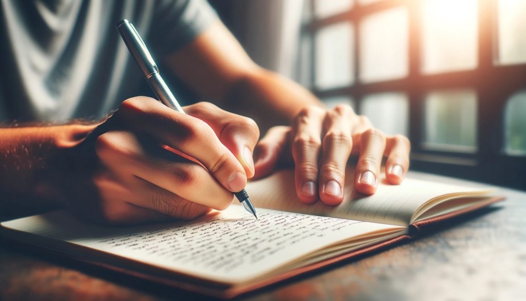 
部屋でエレキギターを弾く男性