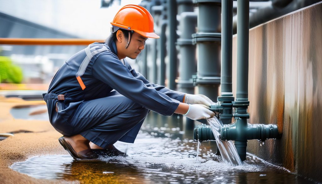 水道工事、排水設備配管工事の作業員