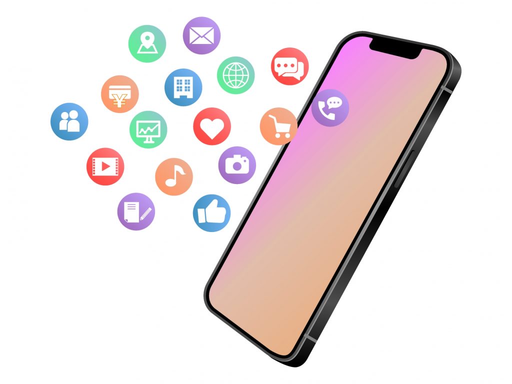 スマホ色んなアプリケーションイメージ　３