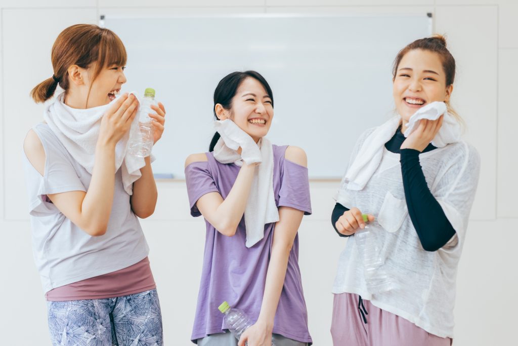 スポーツジムにきた仲間たち