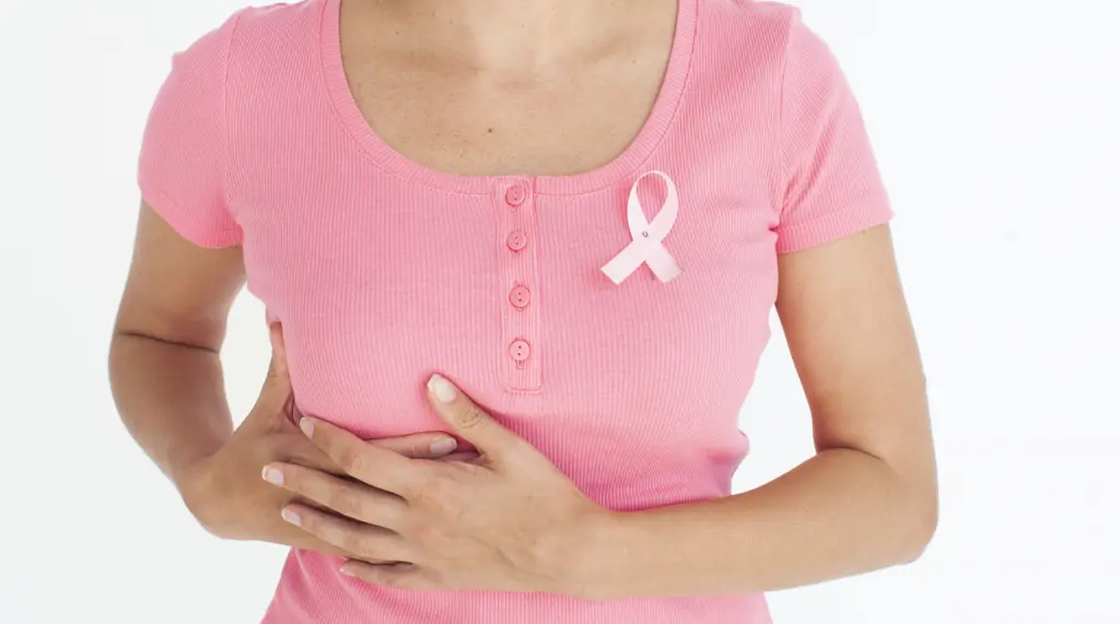 女性の癌　乳がんの自己触診