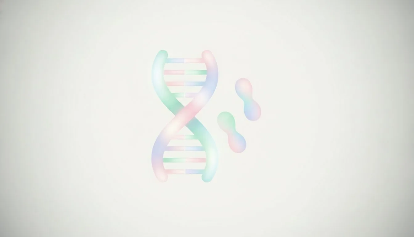 メビウス症候群に関わる遺伝子を表すDNAと染色体のイラスト
