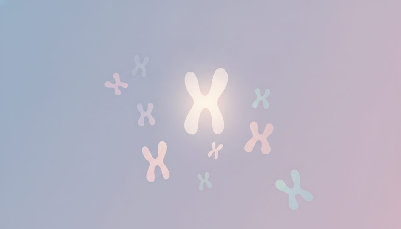 X染色体を表す柔らかな染色体のイラスト