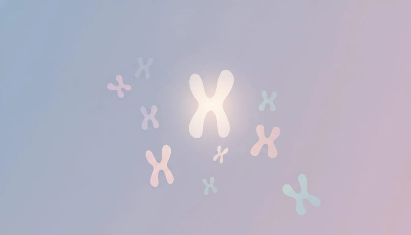 X染色体を表す柔らかな染色体のイラスト