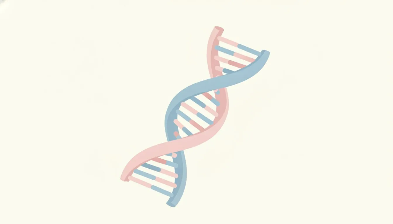 DNAの二重らせん構造を表したイラスト