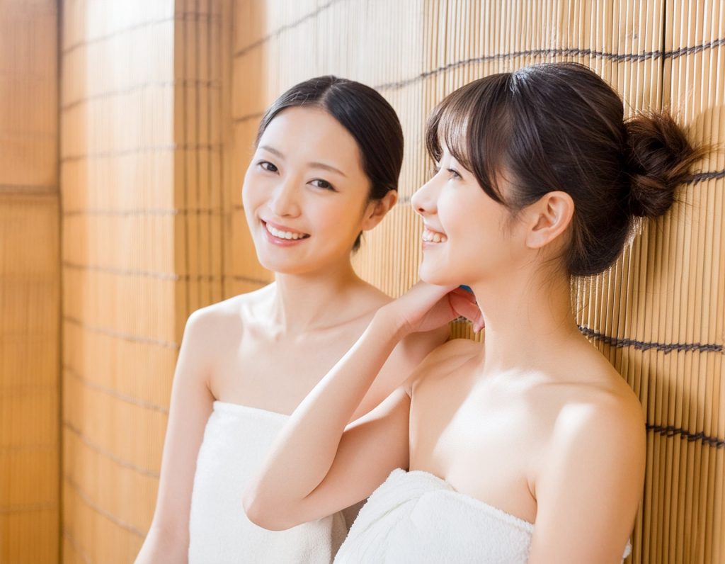 サウナで整える女性　