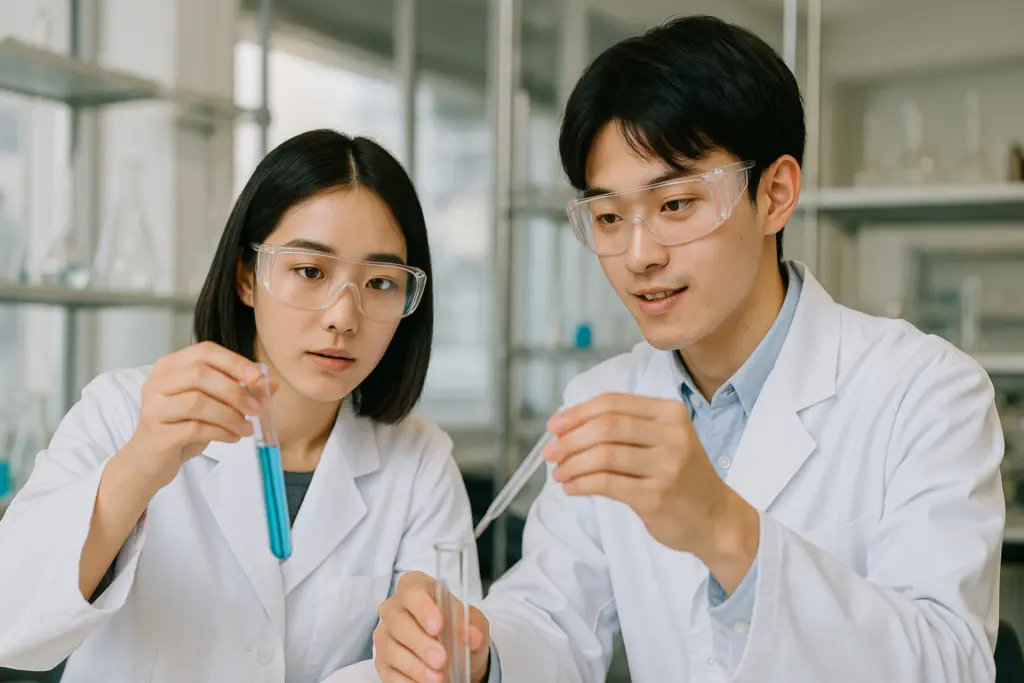 
科学実験する研究