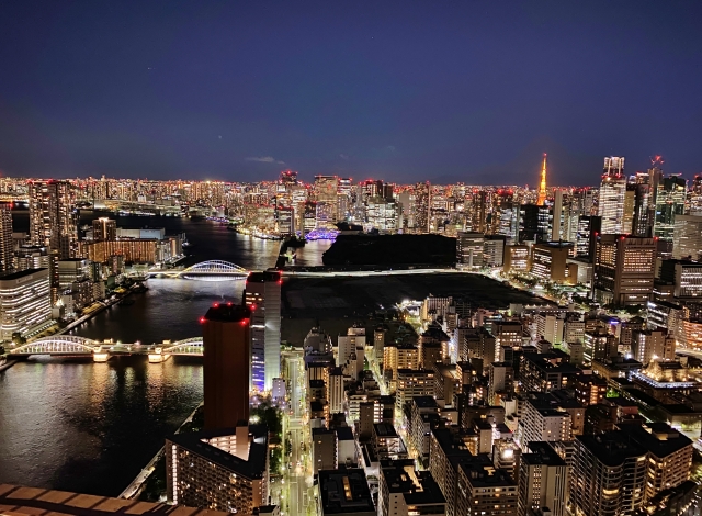 夜の東京の街並みとネオンの光景｜芸能人が人目を気にせず薄毛治療に踏み出す都市の象徴