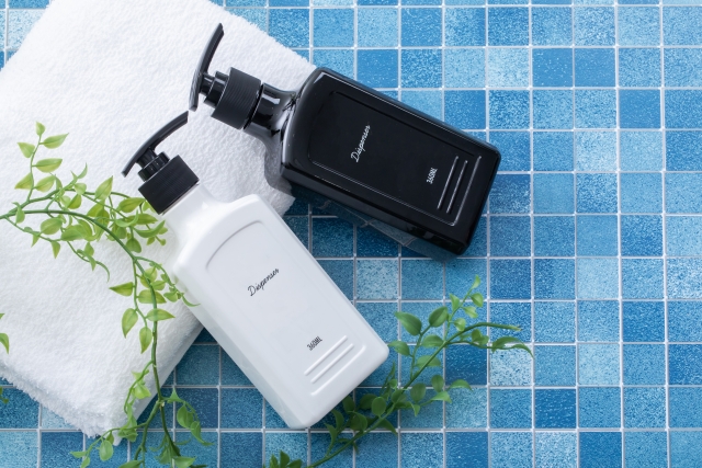 シャンプー　タオル