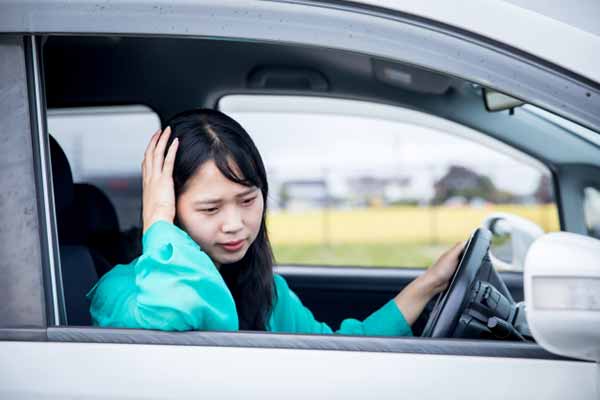 体調に不安がある場合は運転を避けて