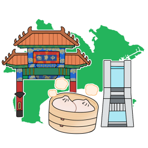 新型出生前診断(NIPT)横浜駅前院　横浜　中華街　小籠包　イラスト　透かし