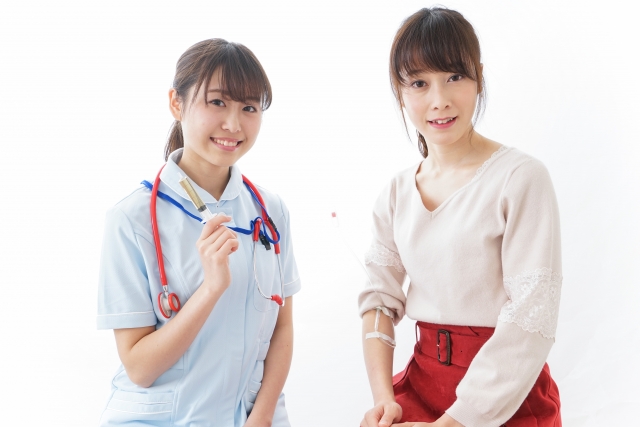 採血完了突然ツーショ