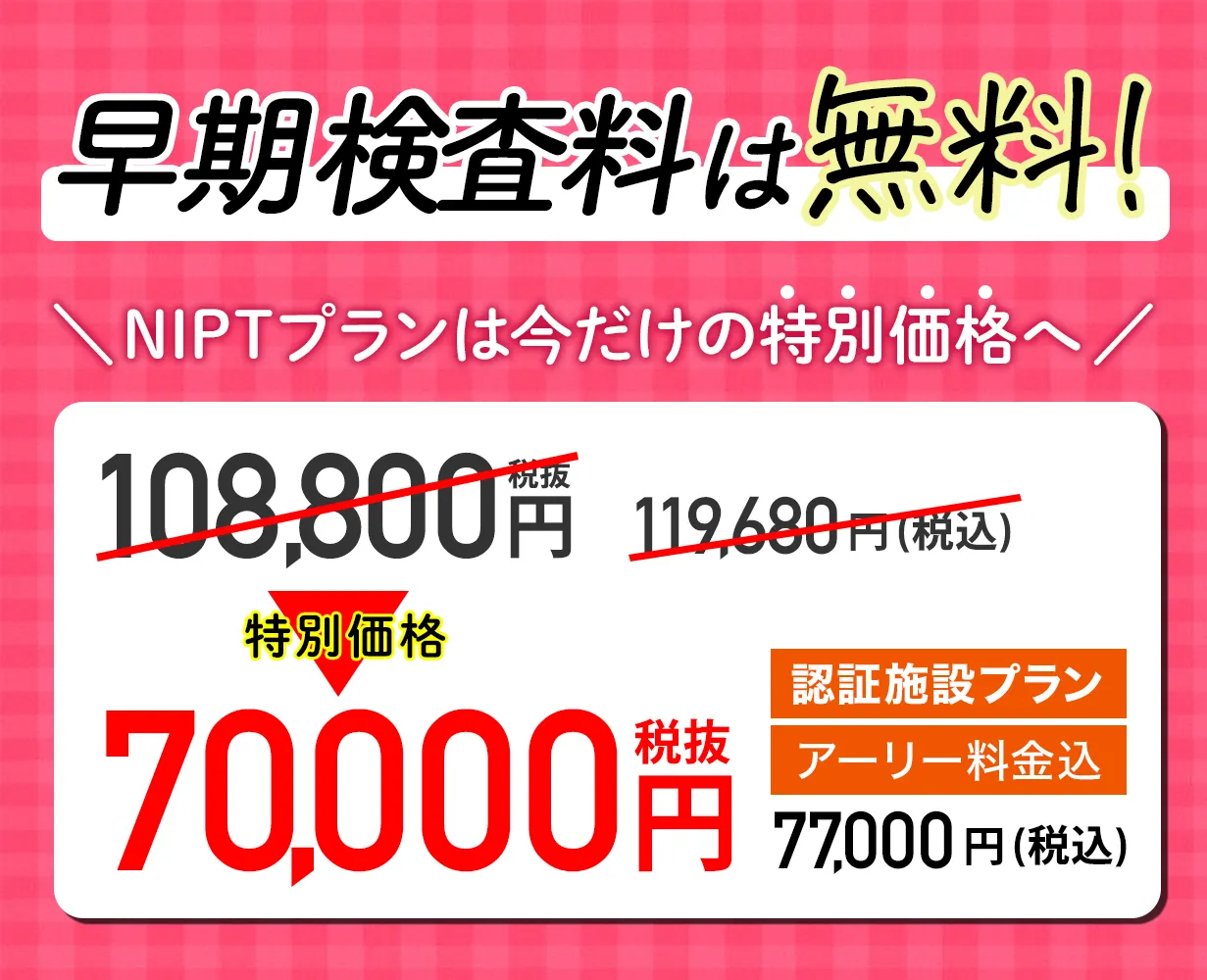 ダウン症検査なら27,500円(税込)