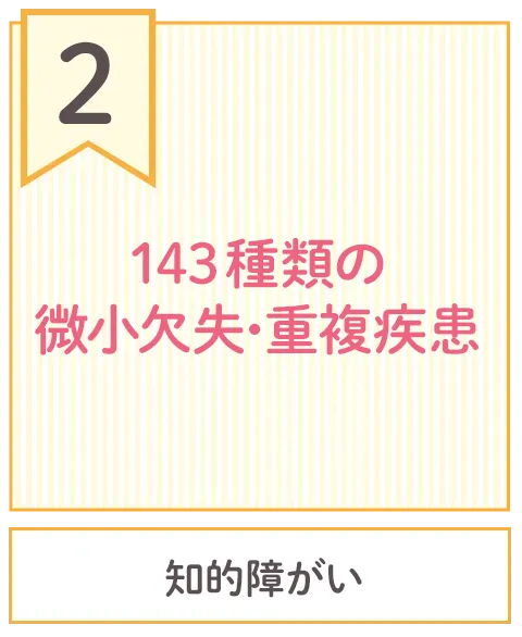 143種類の微小欠失・重複疾患