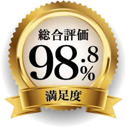 総合評価 98.8% 満足度