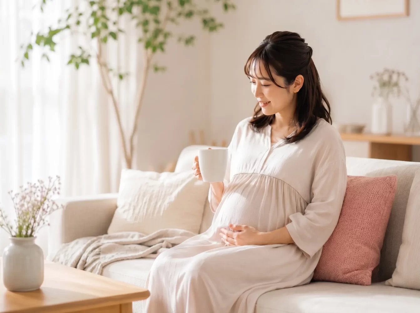 くつろぐ女性