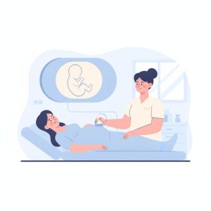 超音波検査と赤ちゃんのイメージ