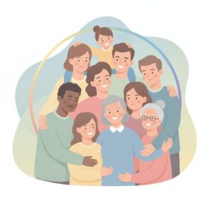 家族が寄り添う温かいイメージ