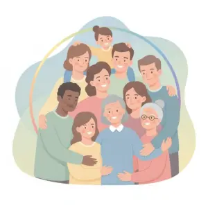 家族が寄り添う温かいイメージ