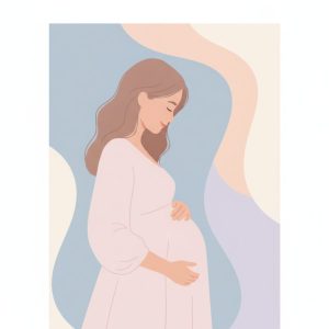 妊娠中の正中線のイメージ