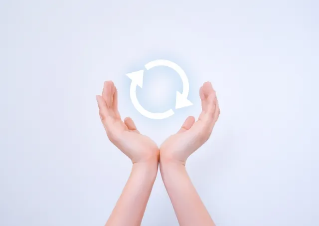 両手と循環のイメージ